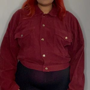 Burgundy jean Jacket